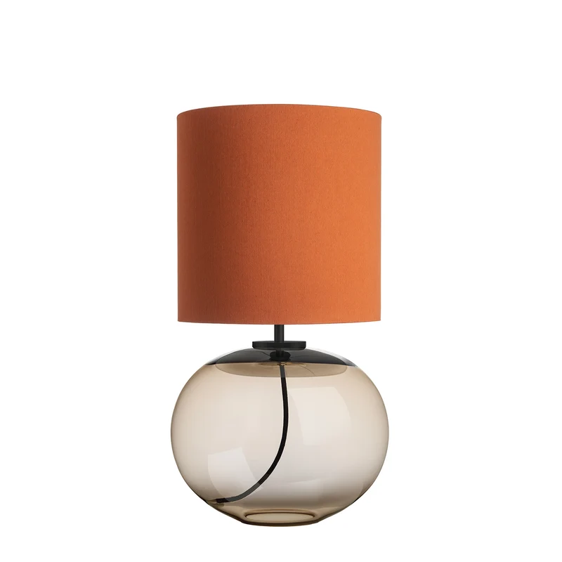SENJA - Lampe à poser en verre soufflé et textile, style scandinave