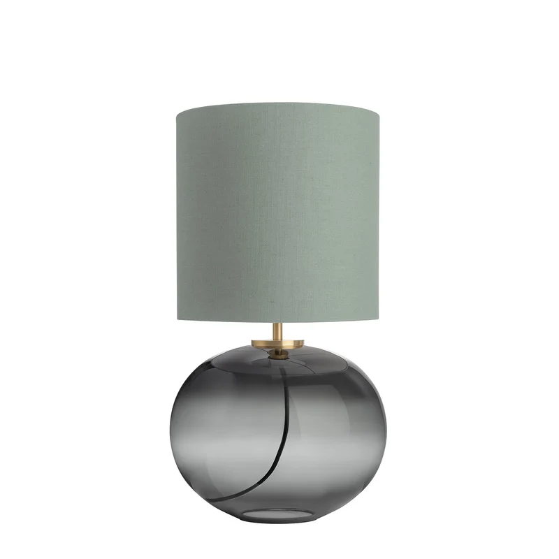 SENJA - Lampe à poser en verre soufflé et textile, style scandinave