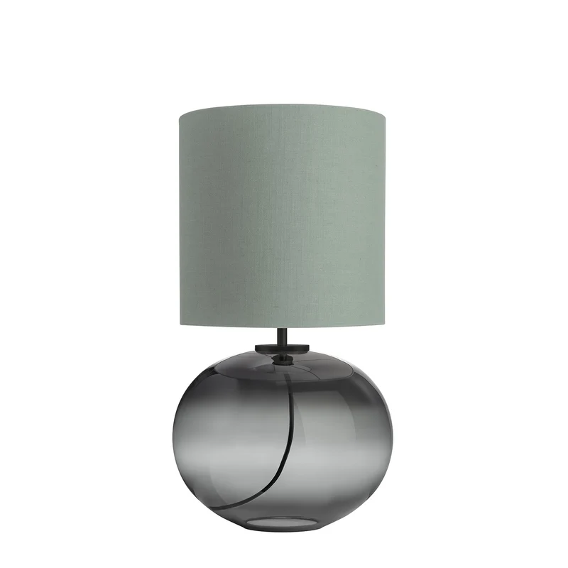 SENJA - Lampe à poser en verre soufflé et textile, style scandinave