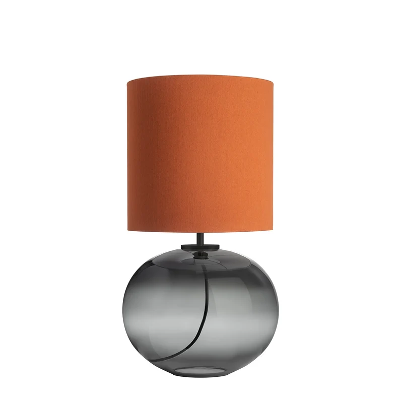 SENJA - Lampe à poser en verre soufflé et textile, style scandinave