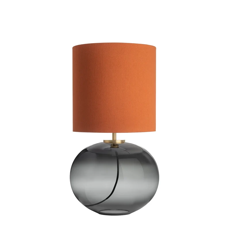 SENJA - Lampe à poser en verre soufflé et textile, style scandinave