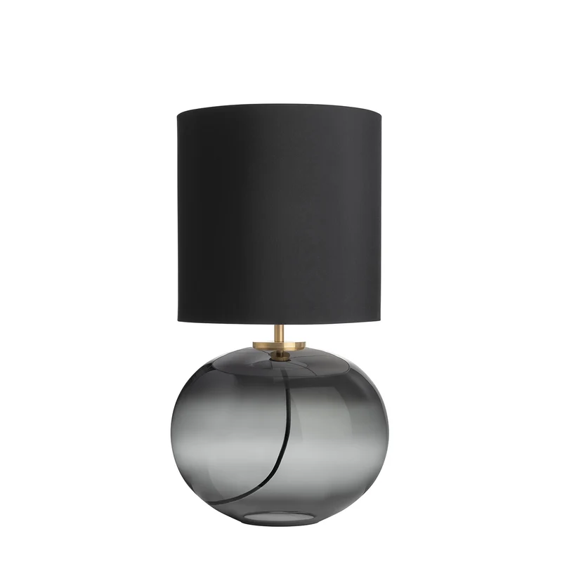 SENJA - Lampe à poser en verre soufflé et textile, style scandinave