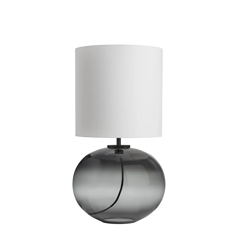 SENJA - Lampe à poser en verre soufflé et textile, style scandinave