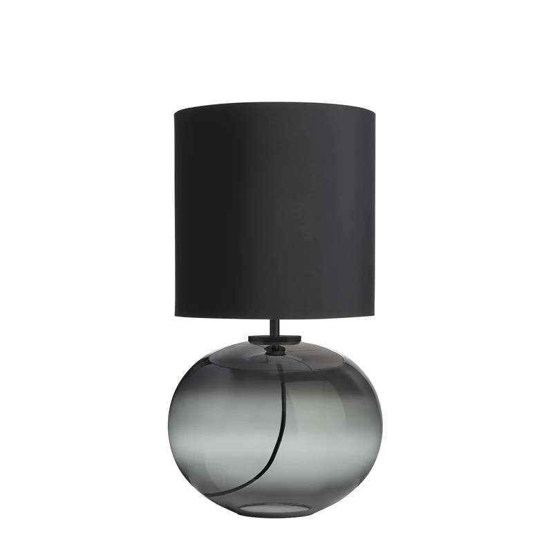 SENJA - Lampe à poser en verre soufflé et textile, style scandinave