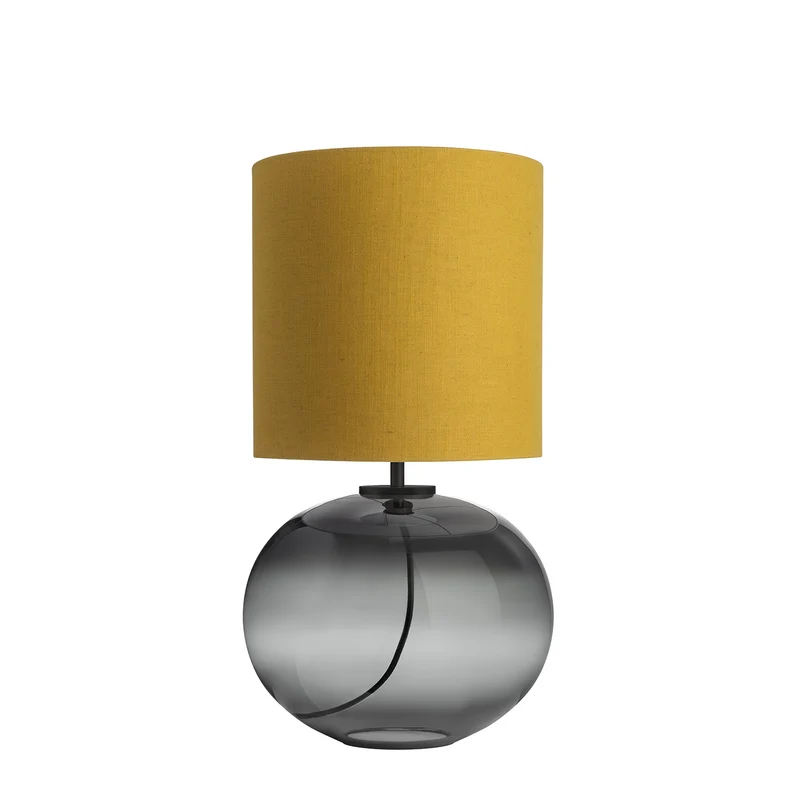 SENJA - Lampe à poser en verre soufflé et textile, style scandinave