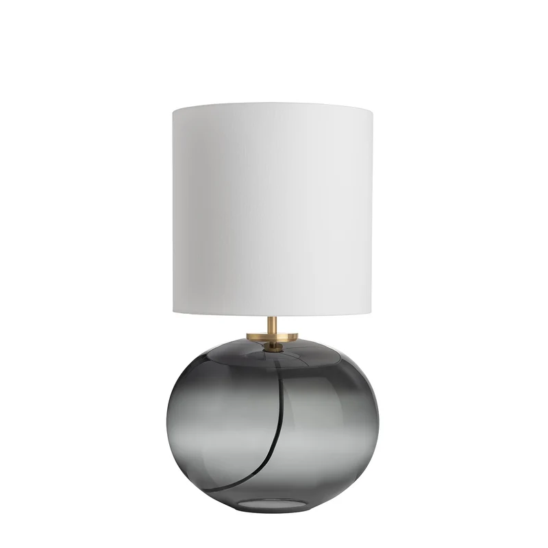 SENJA - Lampe à poser en verre soufflé et textile, style scandinave