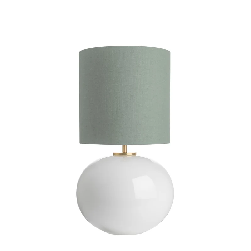 SENJA - Lampe à poser en verre soufflé et textile, style scandinave