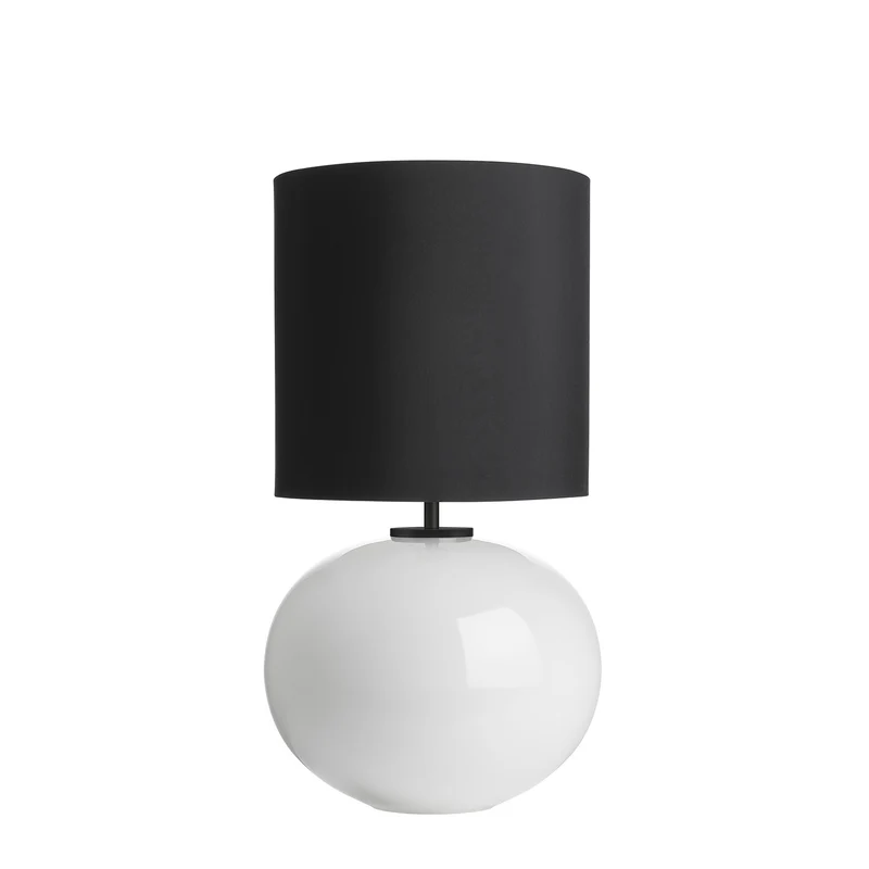 SENJA - Lampe à poser en verre soufflé et textile, style scandinave