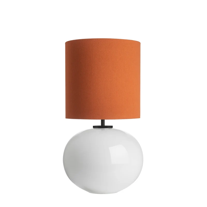 SENJA - Lampe à poser en verre soufflé et textile, style scandinave