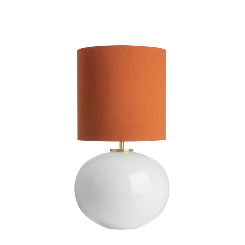 SENJA - Lampe à poser en verre soufflé et textile, style scandinave