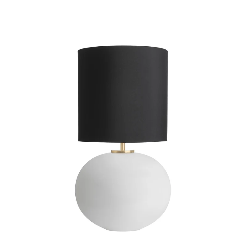 SENJA - Lampe à poser en verre soufflé et textile, style scandinave