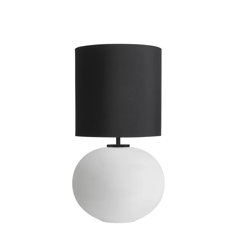 SENJA - Lampe à poser en verre soufflé et textile, style scandinave