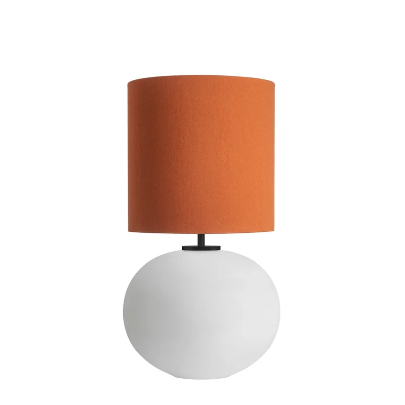 SENJA - Lampe à poser en verre soufflé et textile, style scandinave