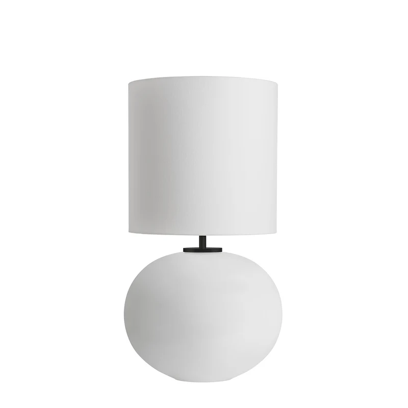 SENJA - Lampe à poser en verre soufflé et textile, style scandinave