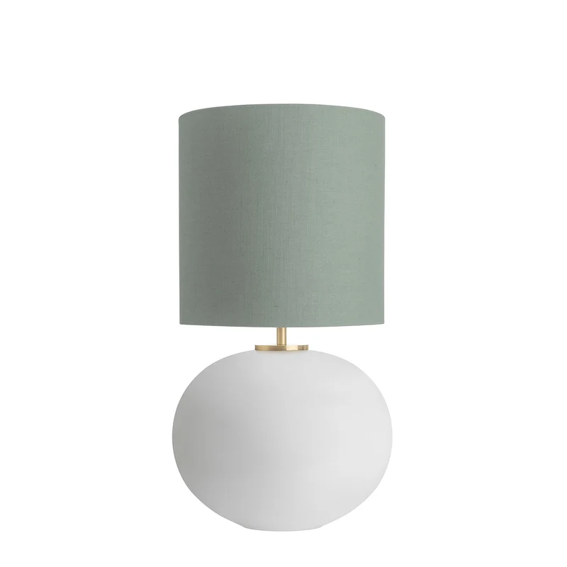 SENJA - Lampe à poser en verre soufflé et textile, style scandinave