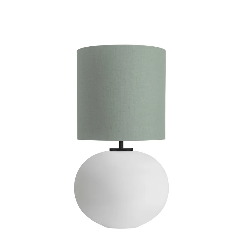 SENJA - Lampe à poser en verre soufflé et textile, style scandinave