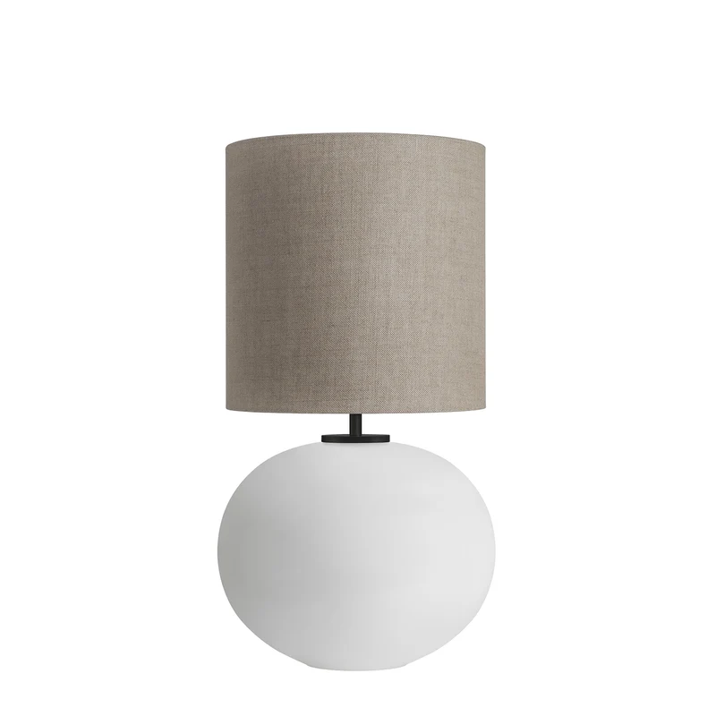 SENJA - Lampe à poser en verre soufflé et textile, style scandinave
