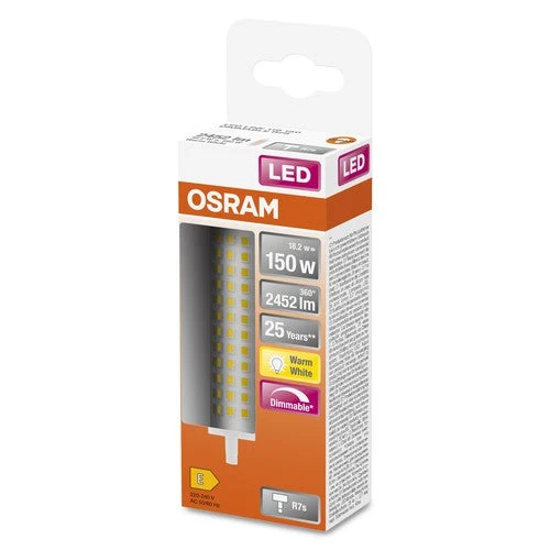 OSRAM LED LINE tubo LED dimmerabile (ex 150W) 17,5W / 2700K bianco caldo R7s