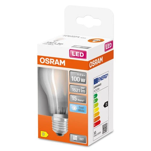 OSRAM Retrofit Classic A LED Lampada opaca (ex 100W) 10W / 4000K Bianco freddo E27