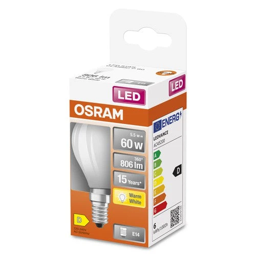 OSRAM LED Retrofit CLASSIC P 60 5.5 W/2700 K E14 , Bianco caldo