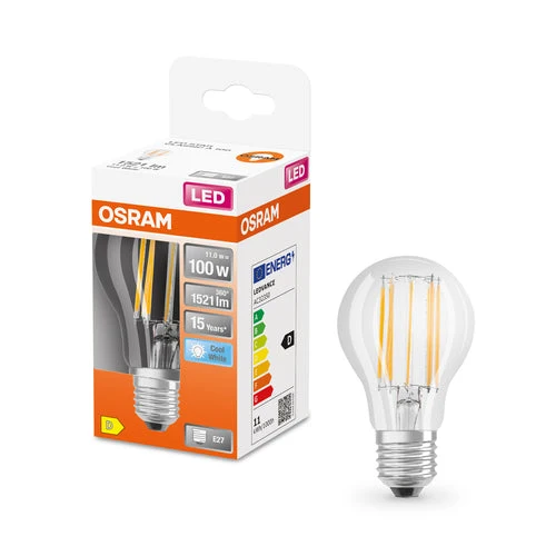 OSRAM Retrofit Classic A LED Lampadina (ex 100W) 11W / 4000K Bianco freddo E27