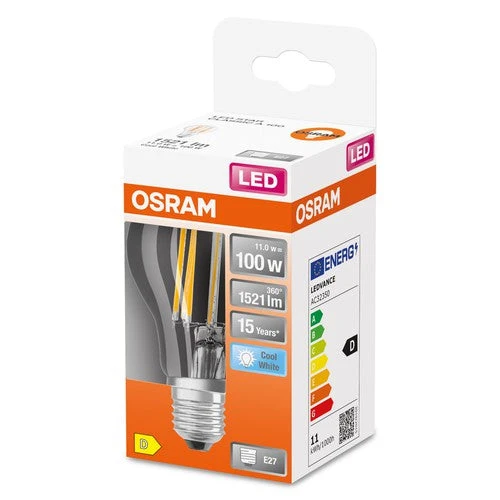 OSRAM Retrofit Classic A LED Lampadina (ex 100W) 11W / 4000K Bianco freddo E27