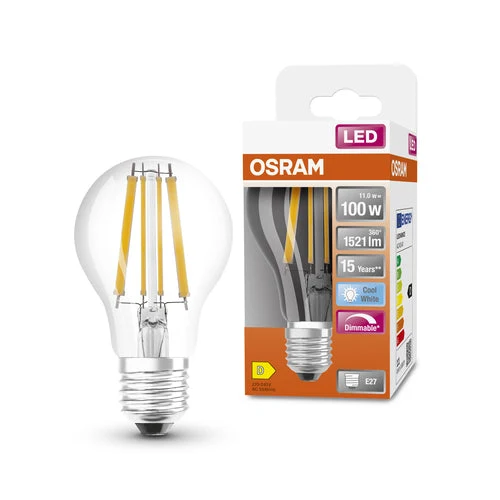 OSRAM Retrofit Classic A LED Lampadina dimmerabile (ex 100W) 12W / 4000K Bianco freddo E27