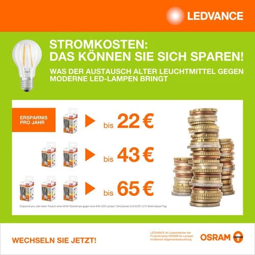 OSRAM LED SPECIALE T SLIM Lampada dimmerabile chiara (ex 60W) 7,3W / 2700K Bianco caldo E27