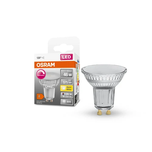 OSRAM Lampada Riflettore LED Dimmerabile LED SUPERSTAR + spot PAR16 GL 46 DIM 6,7W/927 CRI90 GU10, Bianco Caldo