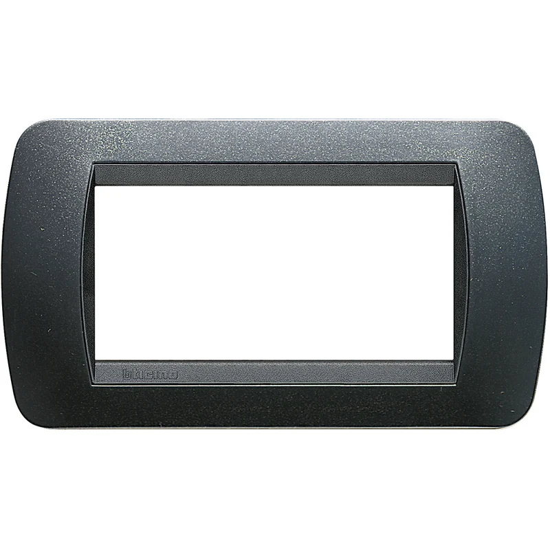 BTICINO L4804PA - Placca 4 Moduli - Acciaio Scuro - LivingLight