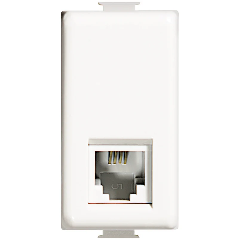 BTICINO AM5958/11N - Connettore Telefonico Rj11 - Connessione Tipo K10 - Bianco - Matix