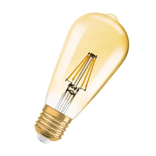 OSRAM lampadina LED dimmerabile EDISON 6.5W filamento E27 vintage 1906 oro, E27, confezione da 2
