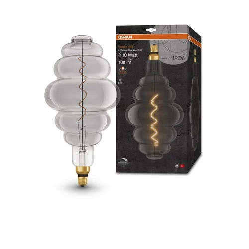 OSRAM Vintage 1906 Lampadina LED, Tinta Fumo, 4,8W, 100lm, Bianco Caldo, E27