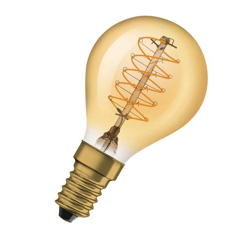 OSRAM Vintage 1906 Lampadina LED, tonalità oro, 3,4W, 250lm, bianco caldo, E14