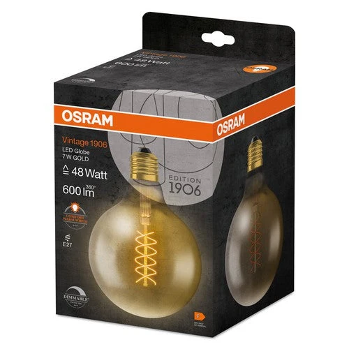 OSRAM Vintage 1906 Lampadina LED, tonalità oro, 4,8W, 420lm, bianco caldo, E27