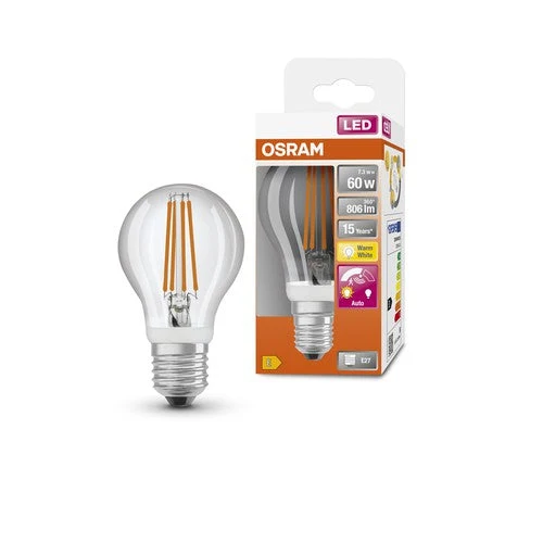 OSRAM LED STAR SENSORE DI MOVIMENTO CLASSICO A Lampade speciali a LED con sensore di movimento, forma classica a bulbo, E27