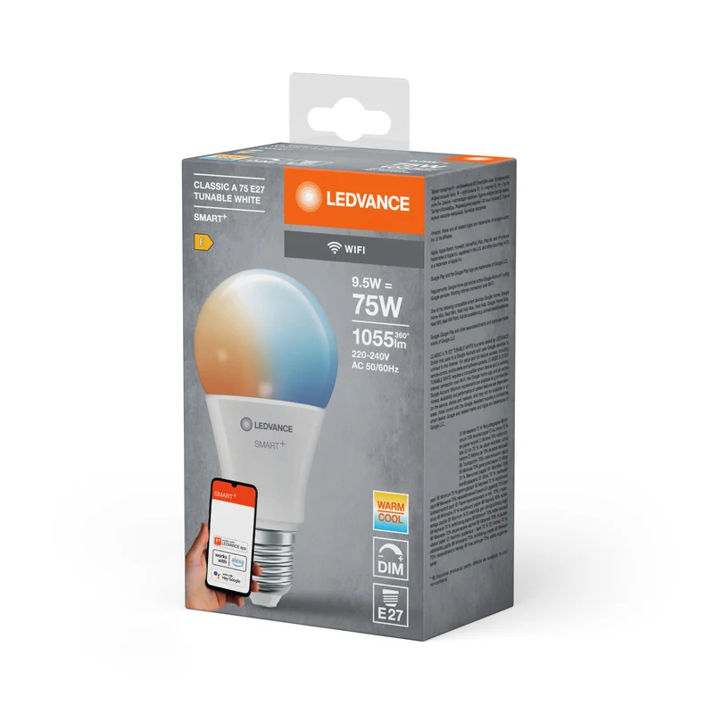 LEDVANCE SMART+ WIFI LED-Lampada, effetto ghiaccio, 9,5W, 1055lm, dimmerabile