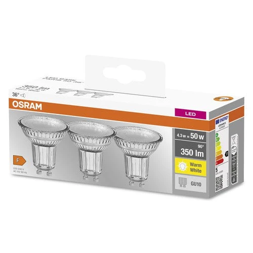 OSRAM LED BASE Spot PAR16 50 36° 4.3 W/2700K GU10, Bianco caldo