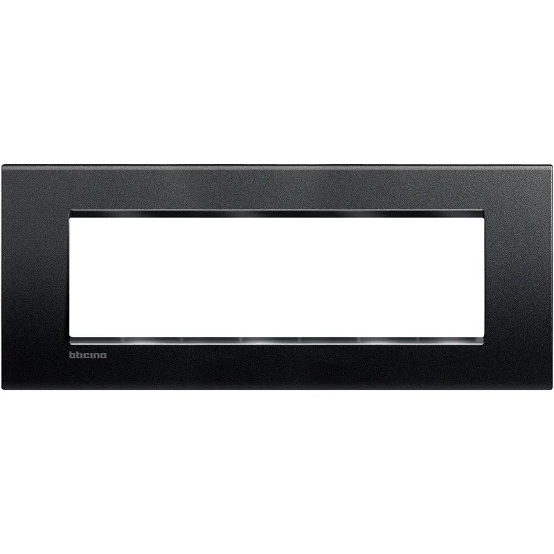 BTICINO LNA4807AR - Placca Quadra 7 Moduli - Antracite - LivingLight