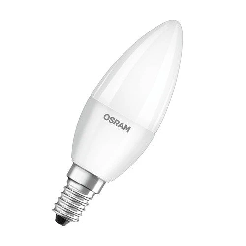 OSRAM LED Base LED Lampada forma candela opaca (ex 40W) 5,5W / 2700K Bianco caldo E14 confezione da 4