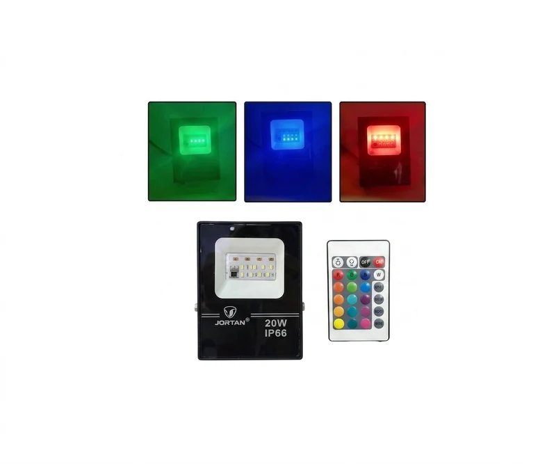 Reflector LED RGB JORTAN 10W Exterior IP66 Control Remoto