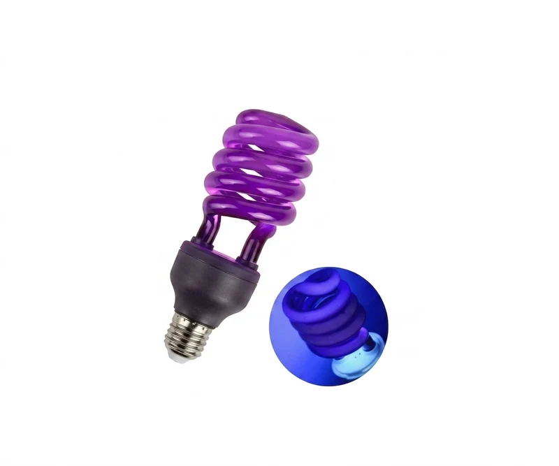 Foco Espiral Luz Negra UV 40W (Efecto Neón - Base E27)
