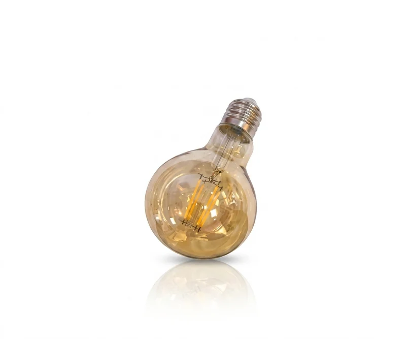Foco Vintage LED G80 Globo Mediano Ámbar 4W E27