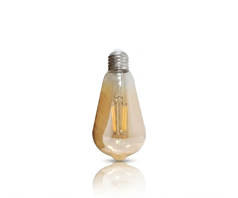 Foco Vintage LED ST64 Pera Estilo Edison Filamento Cálido