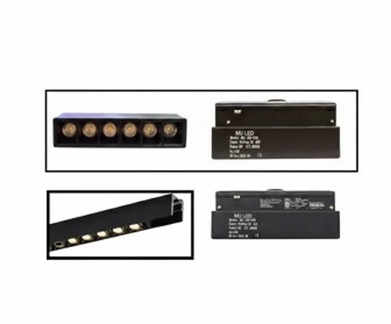 Lámpara Grille Modular 6W Riel Magnético + Luz Cálida