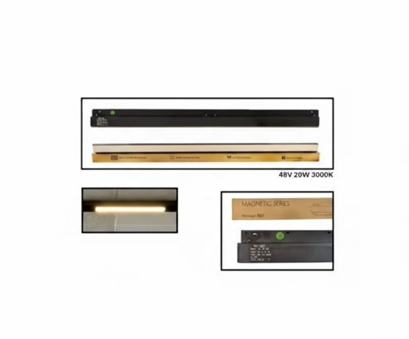 Lámpara Lineal Riel Magnético 20W Instalación Tool-Less