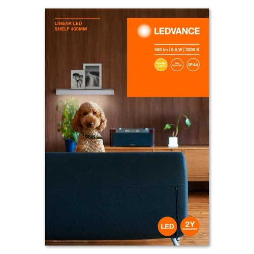 LEDVANCE LINEAR SHELF mensola luce LED 40 cm 6,5 W/3000 K bianco caldo