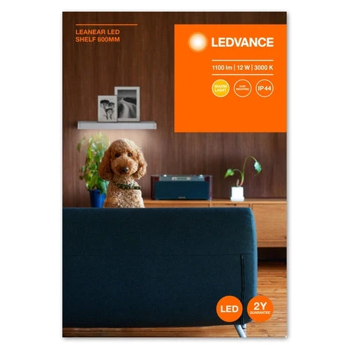 Mensola LEDVANCE LINEAR SHELF luce LED 60 cm 12 W/3000 K bianco caldo