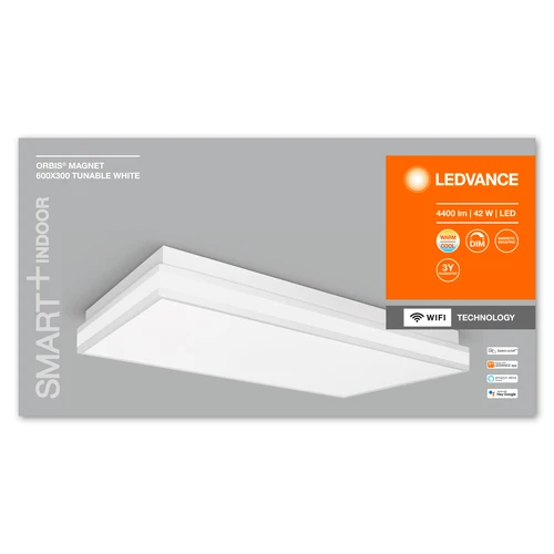 LEDVANCE Wifi SMART+ ORBIS MAGNET LED Lampada da soffitto 60x30cm Tunable Bianco 42W / 3000-6500K bianco