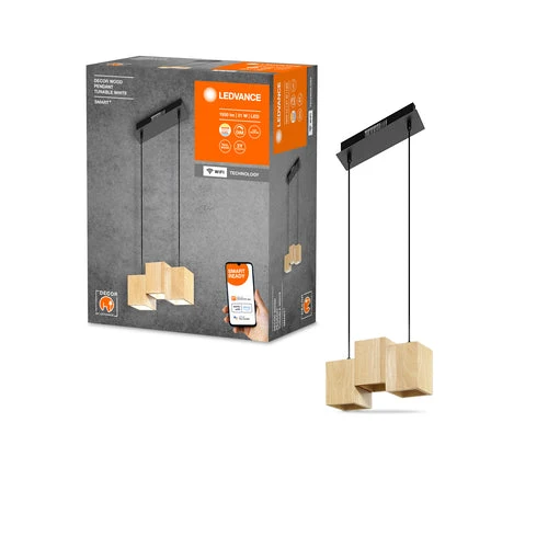 LEDVANCE SMART+ lampada a sospensione WiFi DECOR, 21W, 1950lm, legno